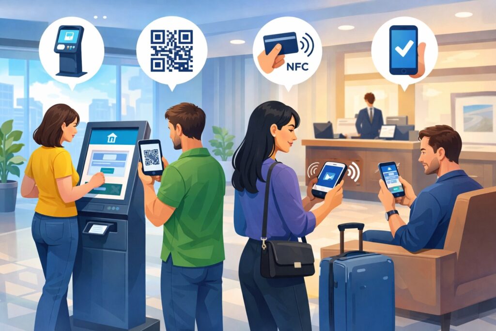 Flexible Check-In Methods: Kiosk, QR Codes, NFC, and Mobile
