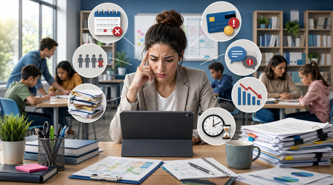 Tutor managing common scheduling and billing mistakes