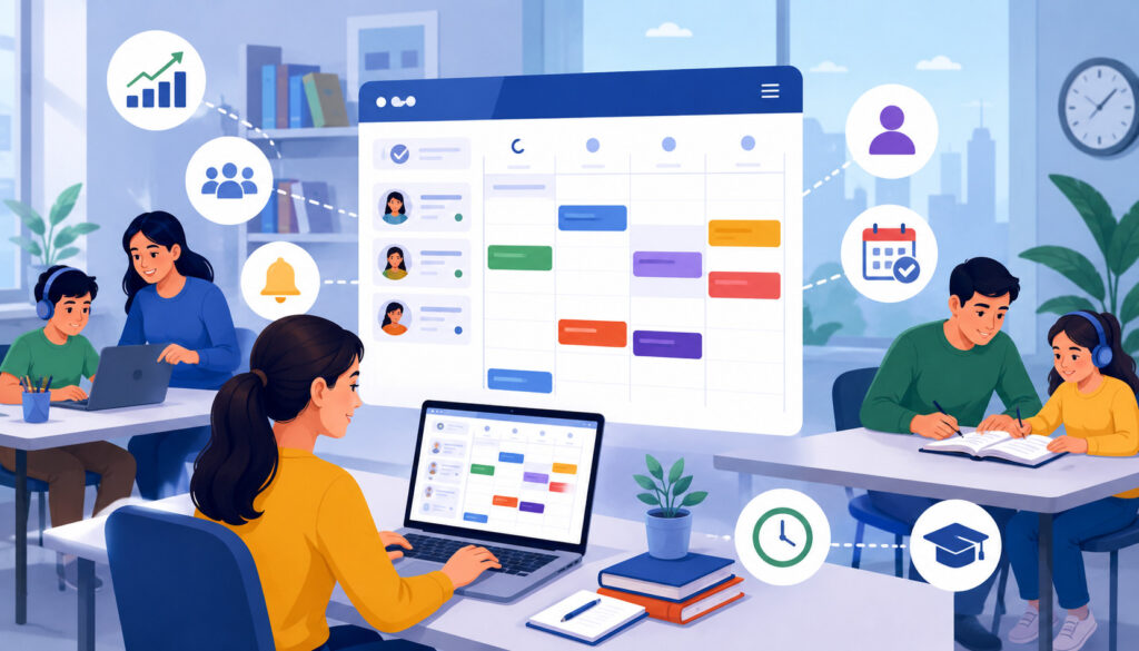 Growing tutoring business using a digital scheduling system